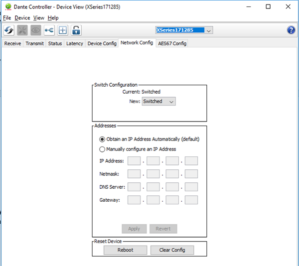 network config